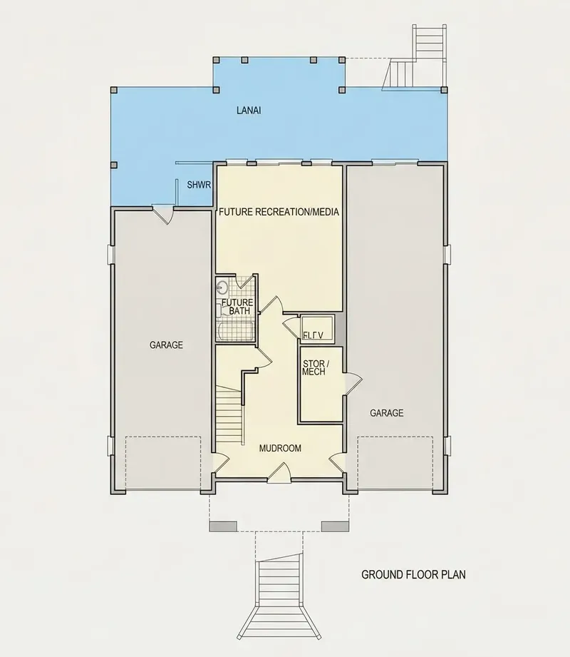 Subsol 24 – Proiect de casa cu 2 etaje 306 m², 4 Dormitoare — 47749R