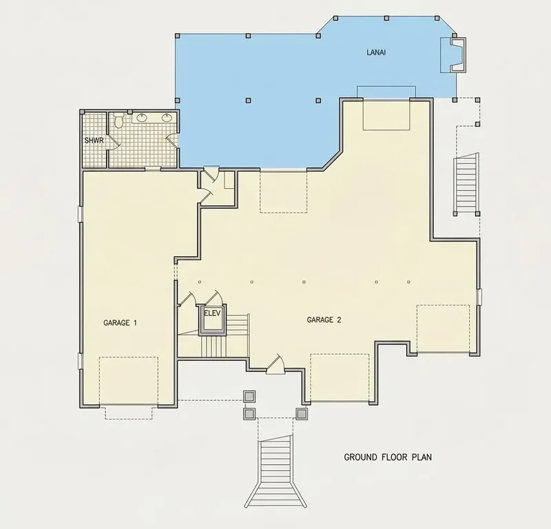Subsol 8 – Proiect de casa cu 2 etaje 392 m², 4 Dormitoare — 81508R