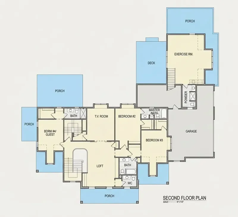 Etaj 1 21 – Proiect de casa cu 2 etaje 522 m², 4 Dormitoare — 95085R