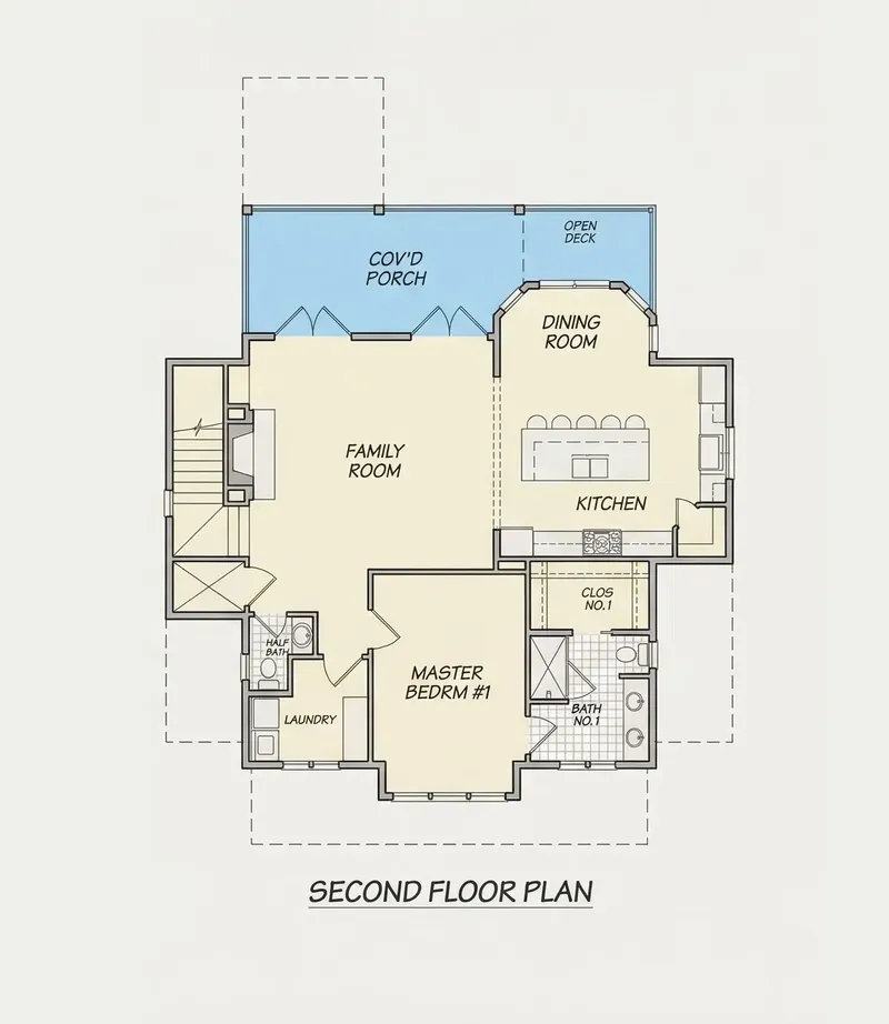 Etaj 1 10 – Proiect de casa cu 2 etaje 267 m², 3 Dormitoare — 73259R