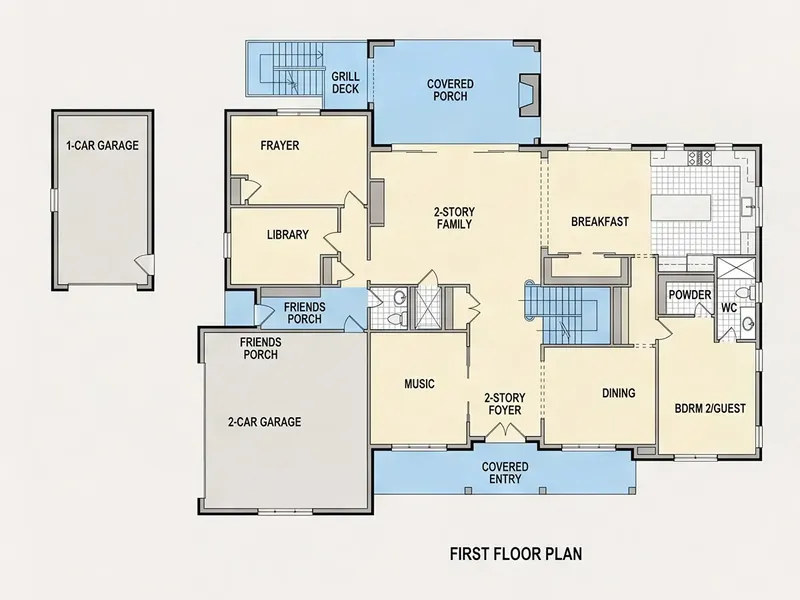 Parter 11 – Proiect de casa cu etaj 646 m², 6 Dormitoare — 35577R