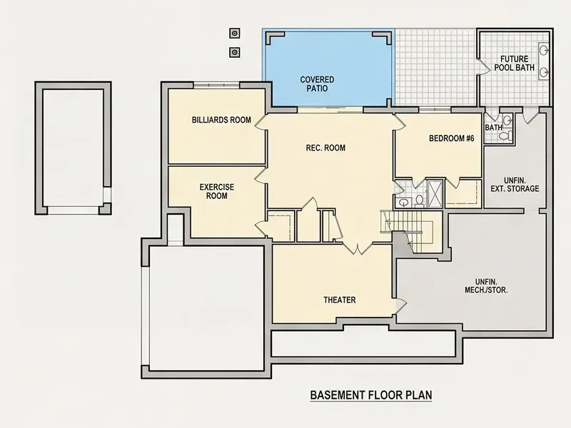 Subsol 10 – Proiect de casa cu etaj 646 m², 6 Dormitoare — 35577R