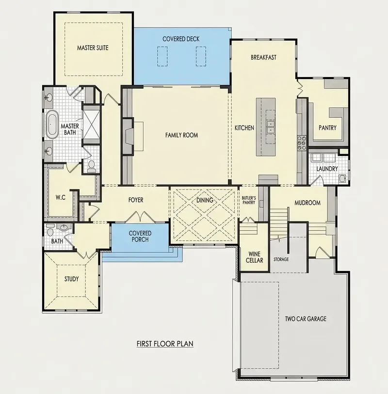 Parter 21 – Proiect de casa parter cu mansardă 398 m², 4 Dormitoare — 43606R