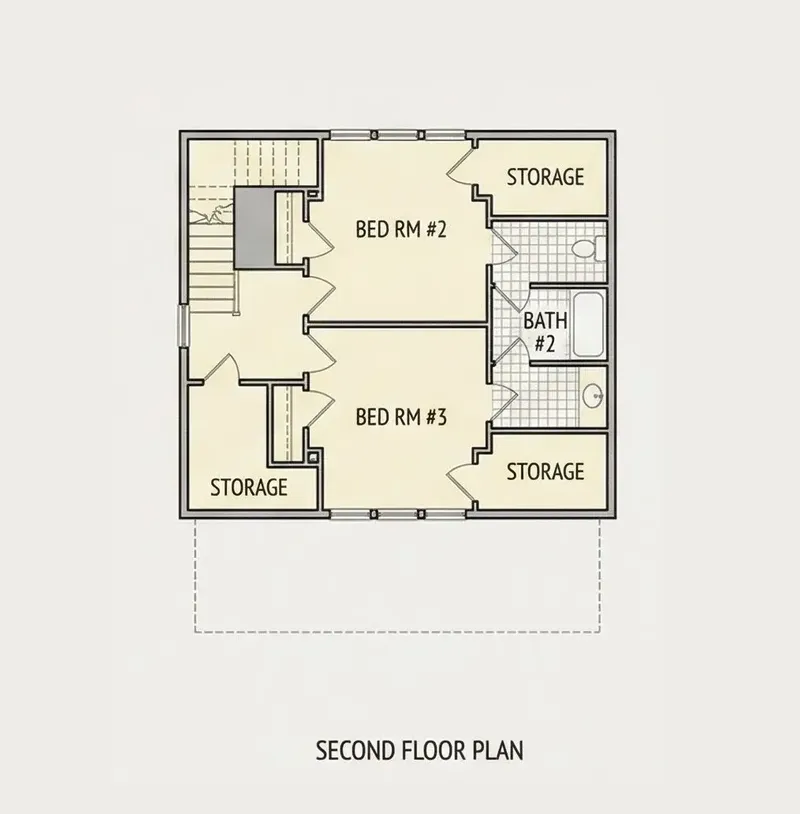Etaj 1 10 – Proiect de casa parter cu mansardă 158 m², 3 Dormitoare — 52914R