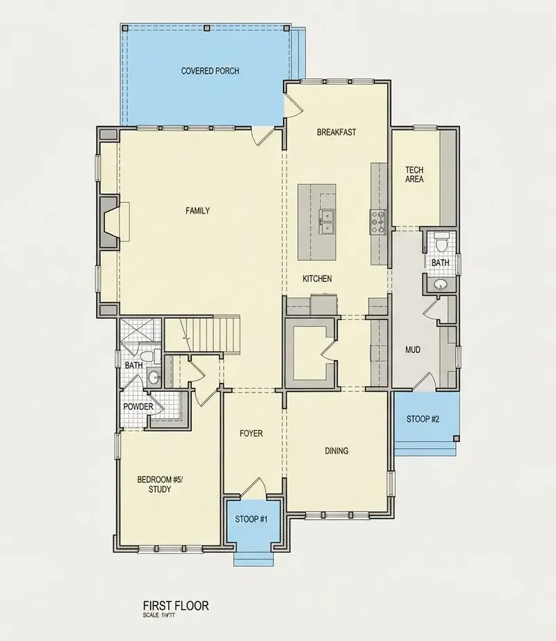 Parter 21 – Proiect de casa cu etaj 409 m², 5 Dormitoare — 30387R