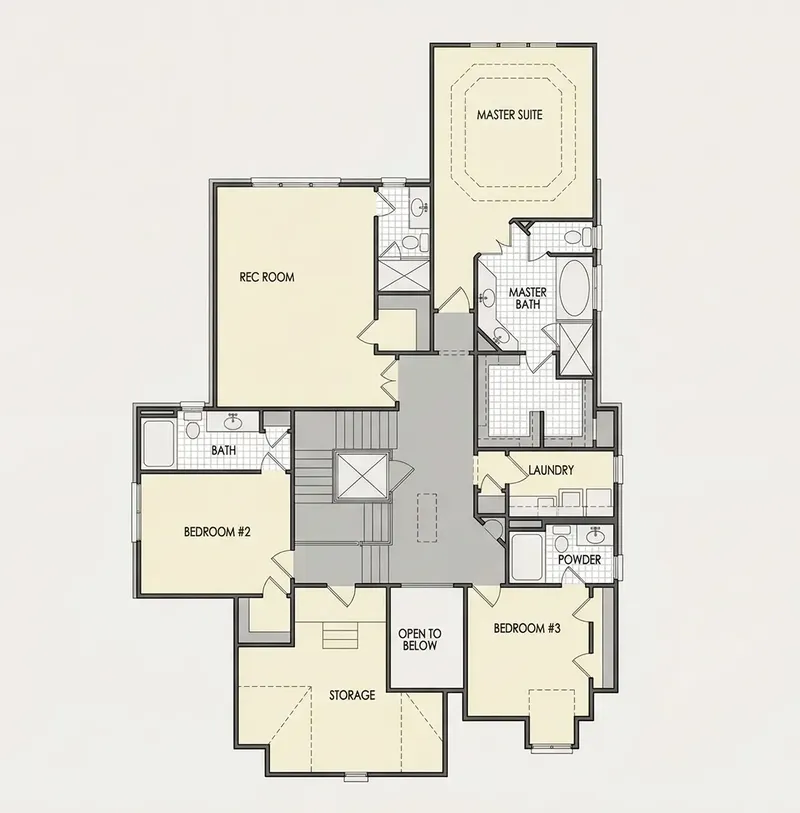 Etaj 1 20 – Proiect de casa cu etaj 530 m², 5 Dormitoare — 26217R