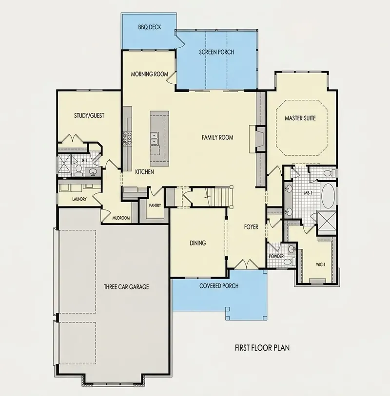 Parter 24 – Proiect de casa parter cu mansardă 363 m², 5 Dormitoare — 64220R