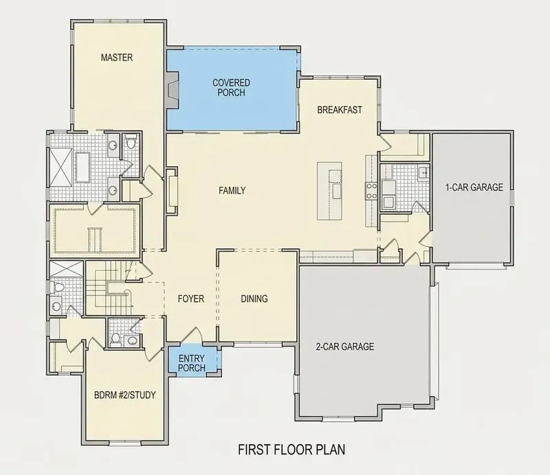 Parter 12 – Proiect de casa cu etaj 375 m², 4 Dormitoare — 32038R