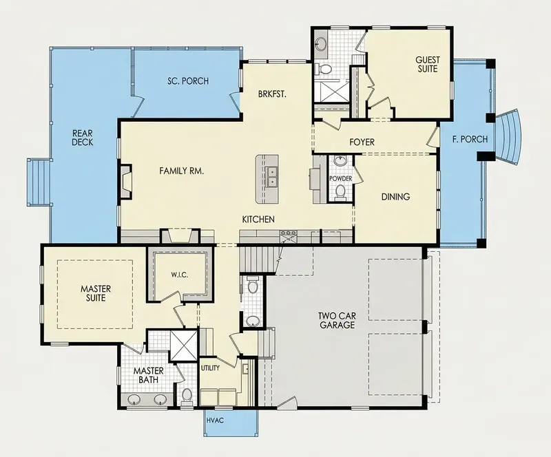 Parter 28 – Proiect de casa parter cu mansardă 247 m², 3 Dormitoare — 94736R
