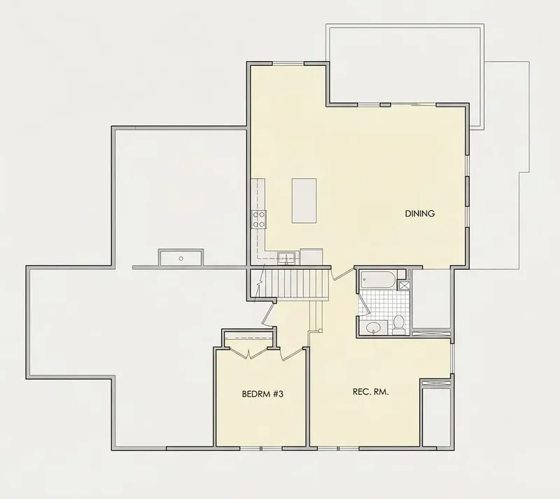 Etaj 1 29 – Proiect de casa parter cu mansardă 247 m², 3 Dormitoare — 94736R