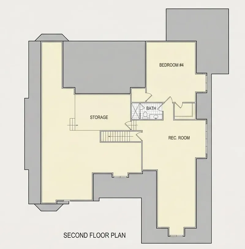 Etaj 1 10 – Proiect de casa parter cu mansardă 698 m², 6 Dormitoare — 84878R