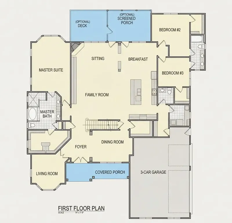 Parter 9 – Proiect de casa parter cu mansardă 698 m², 6 Dormitoare — 84878R