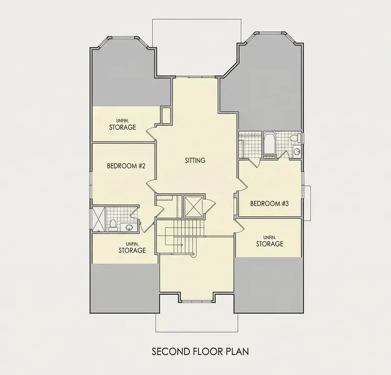 Etaj 1 19 – Proiect de casa parter cu mansardă 422 m², 4 Dormitoare — 24814R