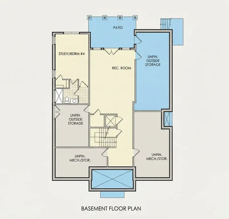 Subsol 17 – Proiect de casa parter cu mansardă 422 m², 4 Dormitoare — 24814R