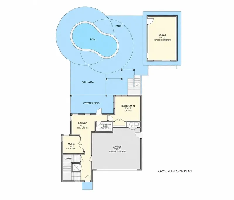Subsol 24 – Proiect de casa cu 2 etaje 351 m², 5 Dormitoare — 70598R