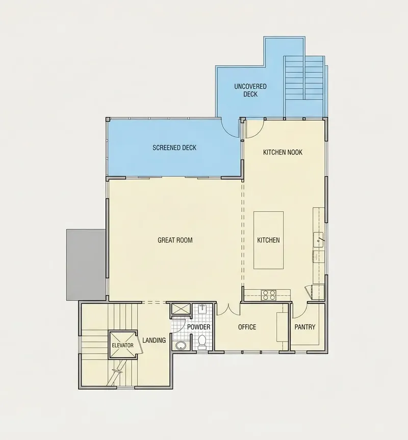 Parter 25 – Proiect de casa cu 2 etaje 351 m², 5 Dormitoare — 70598R