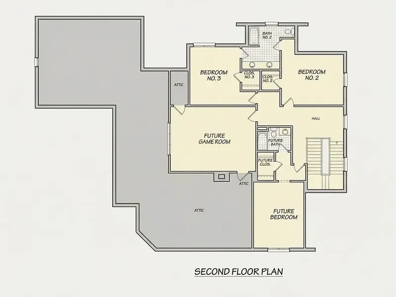 Etaj 1 13 – Proiect de casa cu etaj 424 m², 4 Dormitoare — 67106R