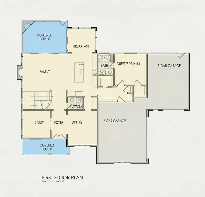 Parter 22 – Proiect de casa cu etaj 372 m², 4 Dormitoare — 76809R