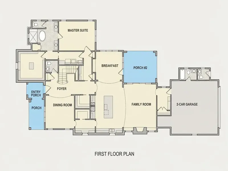 Parter 1 – Proiect de casa cu etaj 360 m², 4 Dormitoare — 94639R