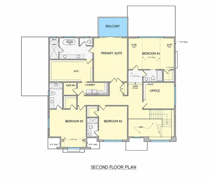 Etaj 1 10 – Proiect de casa cu etaj 624 m², 5 Dormitoare — 82614R