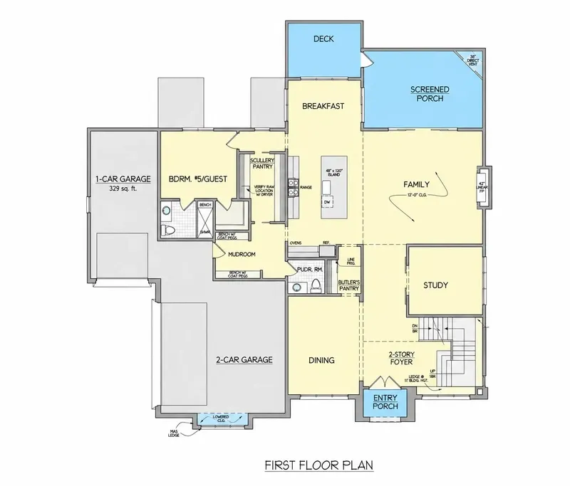 Parter 12 – Proiect de casa cu etaj 624 m², 5 Dormitoare — 82614R