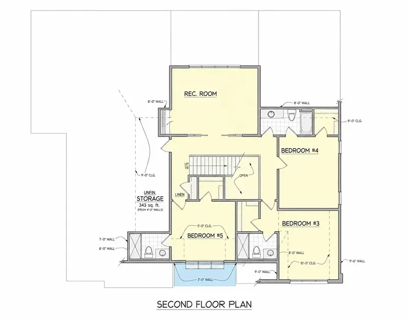 Etaj 1 26 – Proiect de casa cu etaj 384 m², 5 Dormitoare — 35974R