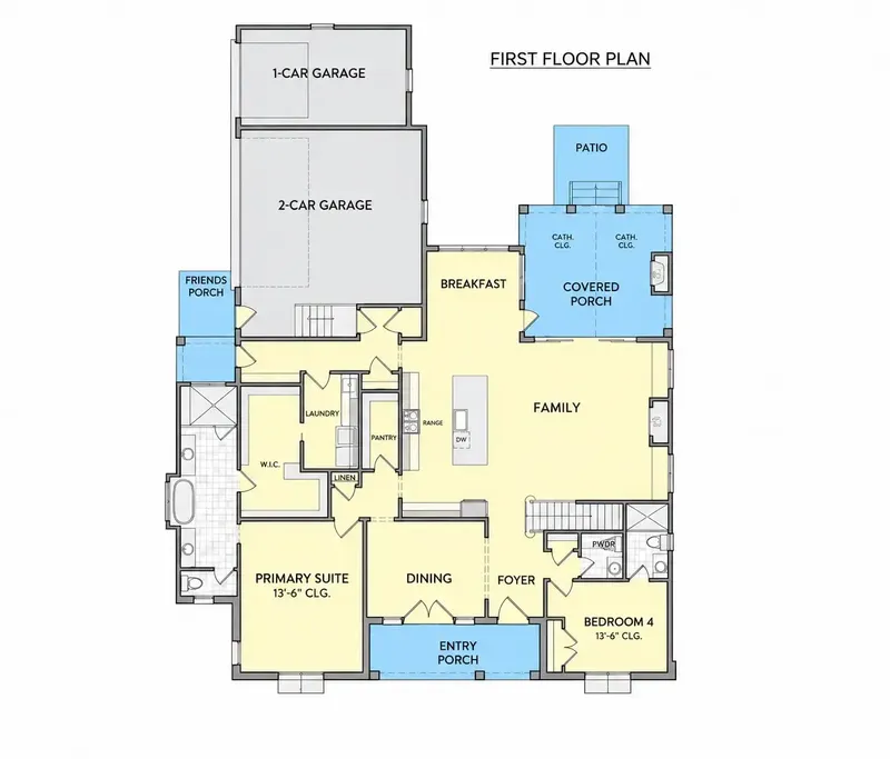 Parter 24 – Proiect de casa cu etaj 351 m², 4 Dormitoare — 93928R